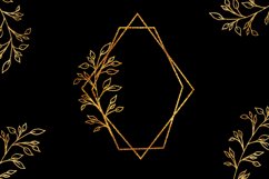 Golden geometric frames wich branches Product Image 10