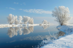 Winter Scenery Background Wallpaper Product Image 1