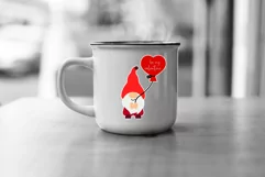 Gnome valentine svg with heart balloon. Be my valentine Product Image 4