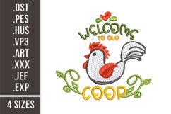 Welcome to Our Coop | Embroidery Design Product Image 1