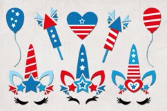 Unicorn Fourth of July Illustrations Product Image 2