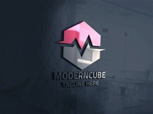 Modern Cube Letter M Logo Product Image 3