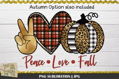 Peace Love Fall | Peace Love Autumn | Sublimation | Pumpkin Product Image 1