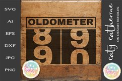 90 Ninety Ninetieth Birthday Oldometer SVG Cut File Product Image 1