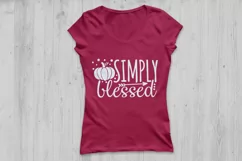 Simply Blessed Svg, Thanksgiving Svg, Fall Svg, Autumn Svg. Product Image 2