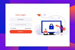 User login illustration with two people character Product Image 1