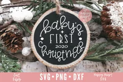 Baby's First Christmas SVG / Christmas Ornament SVG Product Image 1