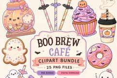 Boo Brew Cafe Clipart Bundle Product Image 1