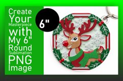Vibrant Circle Design Car Coaster PNG , 3D Xmas Product Image 1