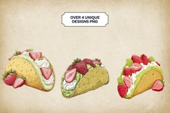 Matcha Tacos Clipart Bundle 4 PNG Product Image 2