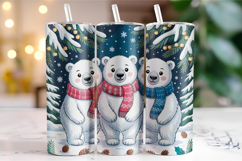 Merry Christmas Beer Tumbler Wrap | Christmas Wrap Product Image 1