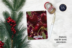 Glitter Coquette Cherry Pattern | Sparkly Glam Texture Paper Product Image 4