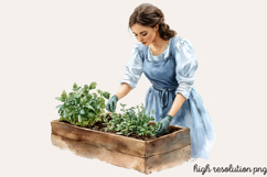 Blue Cozy Spring Home Clipart PNG Product Image 1