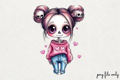 Valentines day skeletons Clipart PNG Product Image 1