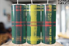 Green Christmas Plaid Tumbler Wrap -High Quality 300 Dpi Product Image 1