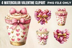 Watercolor Valentine Clipart PNG Product Image 1