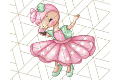 Sock Hop Animal Dance Party PNG Clipart, Cute Retro 1950s Product Image 2