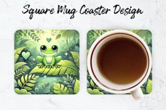 Frog Mug coaster | Coaster | Sublimation Design Product Image 1