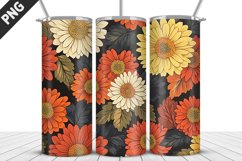 3D Prettiest Flowers Tumbler Wrap | Sublimation Design Product Image 1