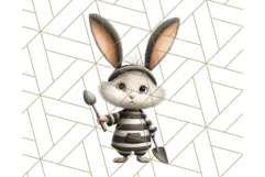 Cute Animals in Jail Clipart PNG, Funny Prisoner Critters Product Image 2