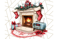 Vintage Glamorous Christmas Party Clipart PNG, Holiday Png Product Image 2