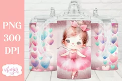 Cute ballerina sippy cup sublimation PNG, 12oz Kids tumbler Product Image 2