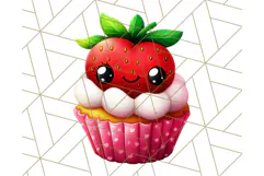 Strawberry Fruit PNG Clipart, Adorable Kawaii Characters Png Product Image 2