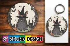 Boho Animal Round Design Halloween PNG Keychain Product Image 1