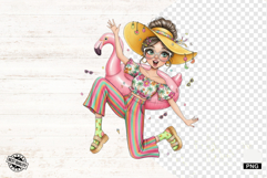 Summer Pretty Girl Clipart Product Image 1