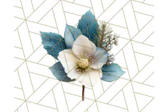 Whimsy Winter Florals Clipart PNG, Christmas Png Clipart Product Image 2