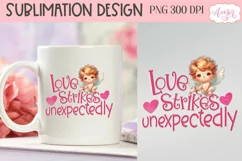 Love strikes PNG sublimation for Valentine's day Product Image 2