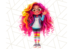 Teen Girl Clipart PNG, Fun Character Illustration Product Image 2