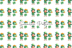 St. Patrick's Day Seamless Patterns JPG - Leprechaun &amp; Clove Product Image 7