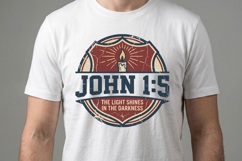 John 1:5- T-shirt Design Product Image 1