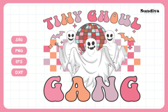 Funny Halloween Toddler Shirt Quote SVG | Tiny Ghoul Gang Product Image 3