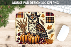 Owl Mouse pad Sublimation - Thanksgiving PNG Design Product Image 1