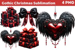 Gothic Christmas Sublimation clipart PNG Product Image 1