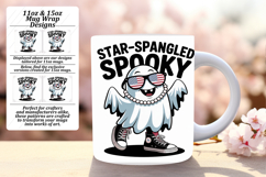 Stylish 11oz Mug Wrap Png Artwork , Funny Ghost Product Image 1