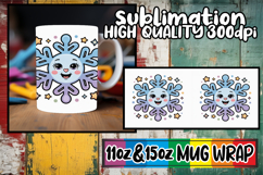 Serene days 11oz 15oz sublimation wrap, Cute Christmas Product Image 1