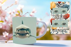 Sea Serenade: Watercolor Shark Mug Wrap 11oz/15oz Product Image 1
