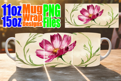 Lively dreams 11oz 15oz sublimation wrap, Flowers Product Image 1
