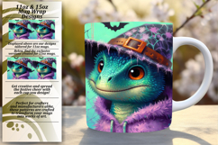 Luxurious 11oz Png Mug Wrap Template , Halloween Dino Product Image 1