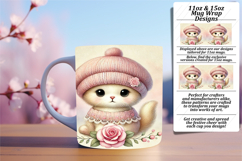 Dazzling 15oz Mug Wrap Png Artwork , Cute Animals Product Image 1