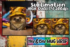 Autumnal Delight: 3D Halloween Mug Wrap Sublimation Product Image 1