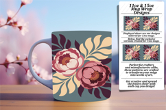 VIVID 15oz Mug Wrap PNG Template , Flowers Product Image 1
