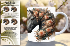 Creative 11oz Mug Wrap Png Template , Horse Product Image 1