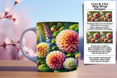 Happy 15oz Mug Wrap Png Template , Flower Product Image 1