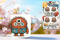 Luxurious 11oz Png Mug Wrap Template , Monster Product Image 1
