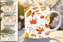 Harvest Season Mug Wrap with Autumn Patterns 11oz/15oz Product Image 1