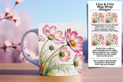 Joyful 11oz Mug Wrap Png Design , Flowers Product Image 1